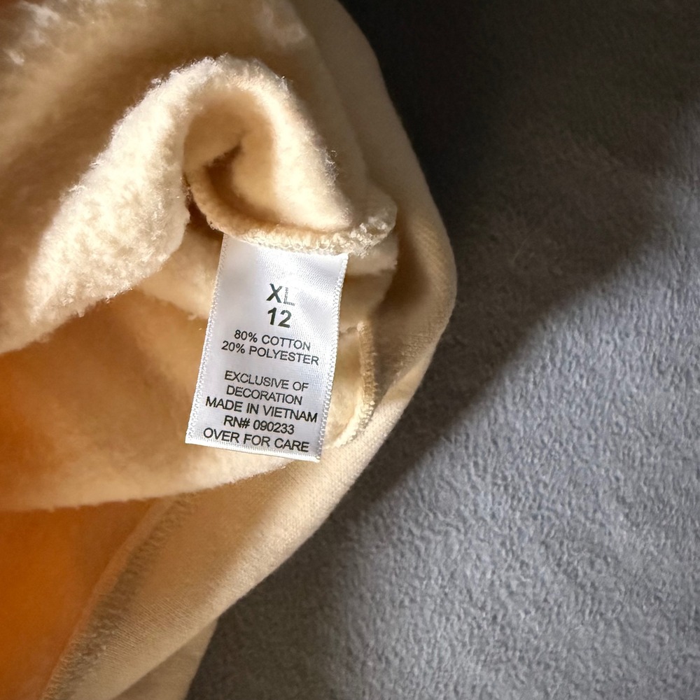 Fear of God Essentials Crewneck Sweatshirt Yellow Buttercream Logo XL - Picture 3 of 7
